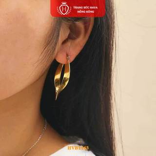 Bông Tai Nữ Form Xoắn Độc Đáo – Khuyên Tai Titan Xi Mạ Vàng 24K - Trang Sức Hava - HVBT163