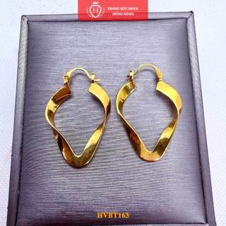 Bông Tai Nữ Form Xoắn Độc Đáo – Khuyên Tai Titan Xi Mạ Vàng 24K - Trang Sức Hava - HVBT163