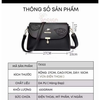 ( Giá Xưởng ) Túi xách nữ đeo chéo đeo vai da cao cấp đẹp nhiều ngăn tiện dụng đi chơi đi chợ đi du lịch tiện dụng TX003