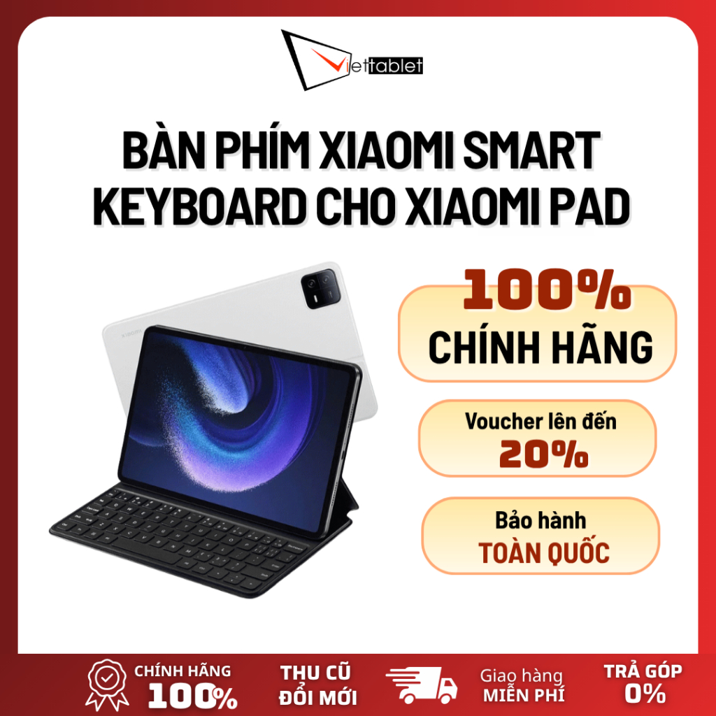 Bàn Phím Xiaomi Smart Keyboard cho Xiaomi Pad 7/7Pro & Pad 8/8 Pro - Hàng Chính Hãng