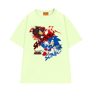 Áo Thun Unisex NGỐ TEE Hoạt Hình Nhím Sonic vs Nhím Shadow Vải Cotton Mềm Mịn Thoáng Mát