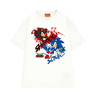 Áo Thun Unisex NGỐ TEE Hoạt Hình Nhím Sonic vs Nhím Shadow Vải Cotton Mềm Mịn Thoáng Mát
