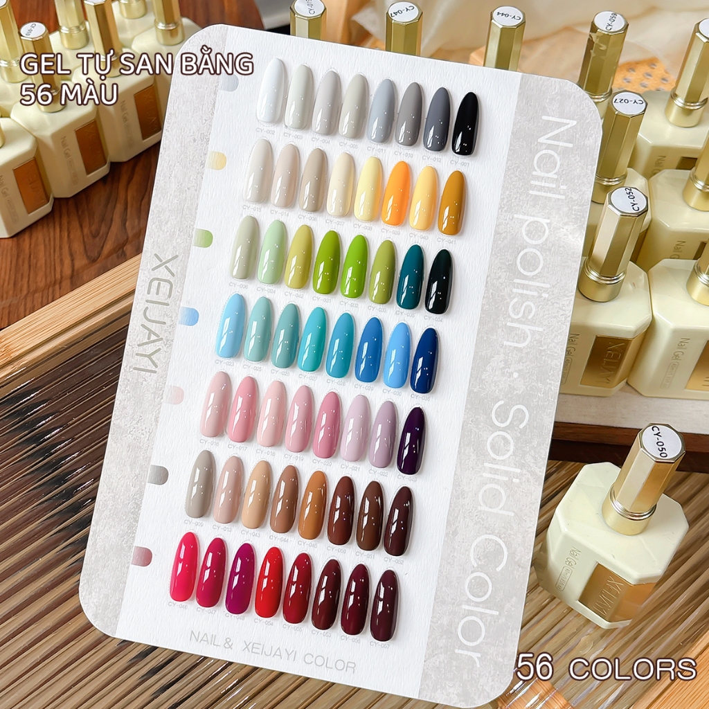 XEIJAYI 40ml - Sơn móng tay dạng gel màu đỏ và xanh dương độ bão hòa cao, dung tích lớn, 56 màu sắc để lựa chọn.