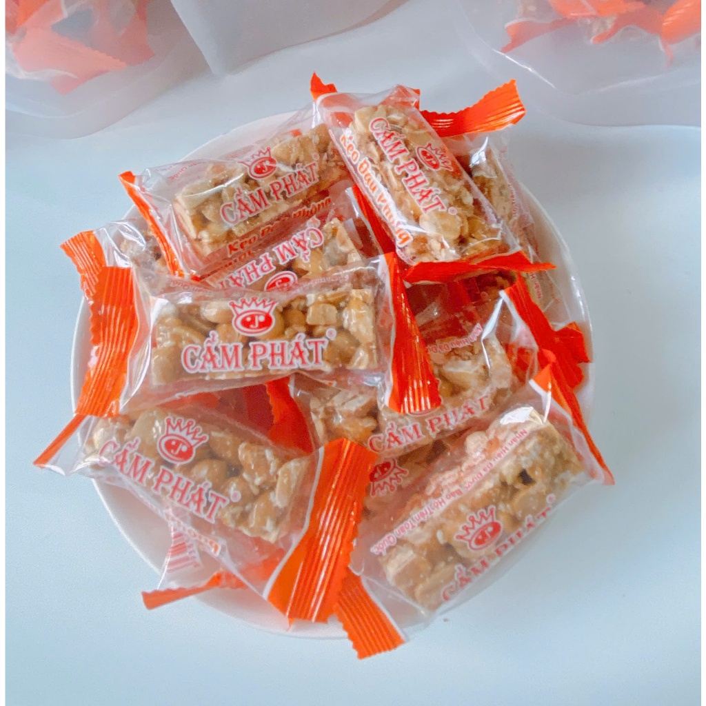 100g Kẹo Đậu phộng  Cẩm Phát _Ít Ngọt_Kẹo Tết_ăn vặt, food, ngon