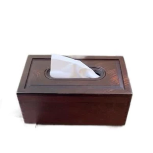 Hộp đựng giấy ăn gỗ Cẩm cao cấp hàng có mộng góc xung quanh