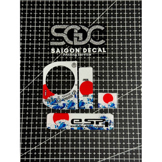 |1 Cái/Bộ/Combo| Sticker Nhựa Nổi Phản Quang HôngDa Mẫu Cờ Nhật Cơn Sóng Dán Ổ KHOÁ, LOGO VUÔNG, ESP