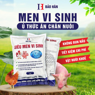 Men Ủ Thức Ăn Chăn Nuôi Bảo Hân gói 1kg | Dành cho Trâu, Bò, Lợn, Gà, Vịt, Ngan, Ngỗng, Tôm, Cua, Cá..