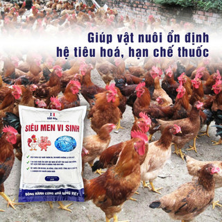 Men Ủ Thức Ăn Chăn Nuôi Bảo Hân gói 1kg | Dành cho Trâu, Bò, Lợn, Gà, Vịt, Ngan, Ngỗng, Tôm, Cua, Cá..