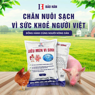 Men Ủ Thức Ăn Chăn Nuôi Bảo Hân gói 1kg | Dành cho Trâu, Bò, Lợn, Gà, Vịt, Ngan, Ngỗng, Tôm, Cua, Cá..