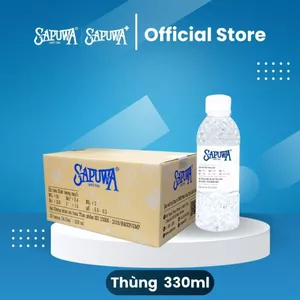 Thùng 24 chai nước tinh khiết Sapuwa 330ml
