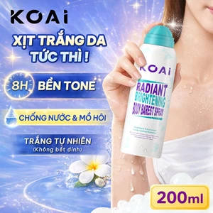 Xịt Body Koai 200ml Kem BB Nâng Tone Tức Thì | Dưỡng Sáng Da Tự Nhiên | Chống Nước Không Bết Rít