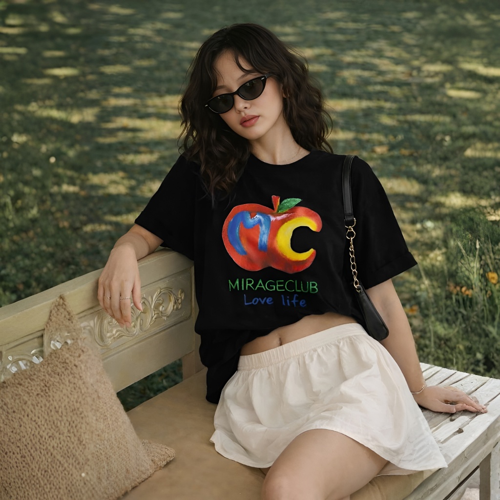 Áo Thun Boxi Đen Quả Táo Đỏ Năng Động, Chất Cotton Mềm Mịn, Có Kèm Hình Thật.
