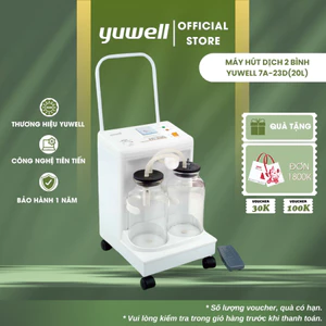 Máy Hút Dịch 2 Bình Công Suất Lớn YUWELL 7A-23D(20L) - Sử Dụng Cho Phòng Khám - Bảo Hành 1 Năm