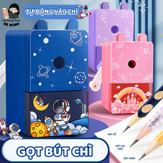 Máy Gọt Bút Chì Quay Tay Hình Hoạt Hình Cute – Chuốt Bút Đa Năng, Ngòi Sắc Bén, Chống Gãy Chì Cho Bé Học Sinh