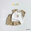 Bộ cotton mềm mát in hình, bộ thun cộc tay bé trai dễ thương