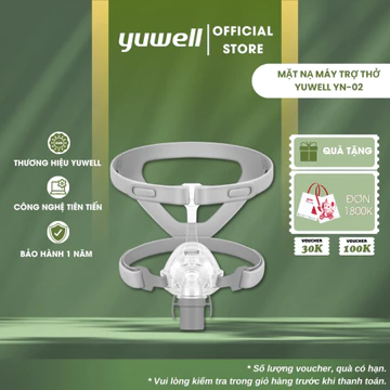 Mặt Nạ Máy Trợ Thở Yuwell YN-02 | Nhẹ 95g, Đệm Silicon Êm | Phù Hợp CPAP BiPAP - Chính Hãng