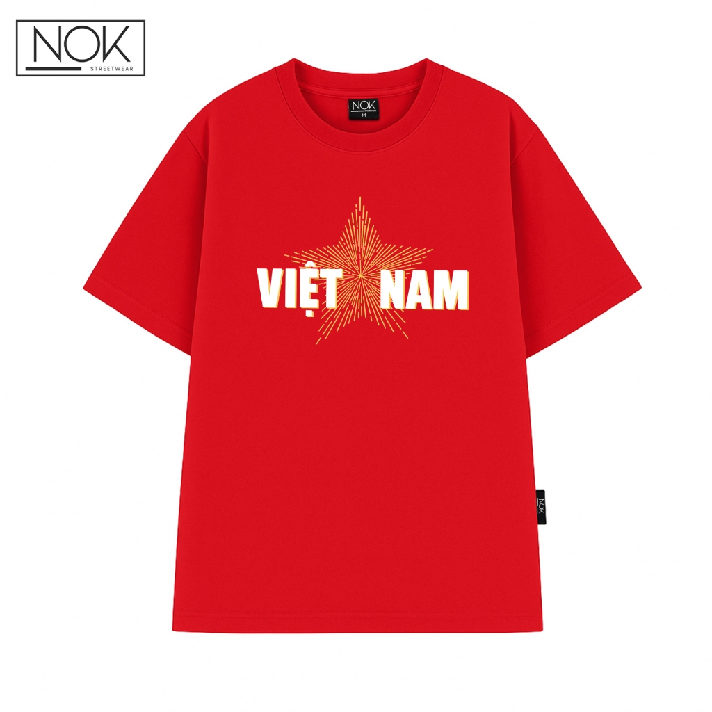 Áo thun VIỆT NAM sao vàng tỏa sáng thiết kế tối giản nổi bật form rộng unisex local brand NOK - N060