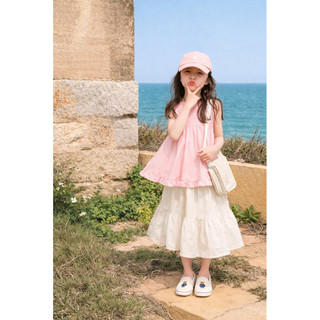 🔥HÀNG MỚI VỀ🔥Đồ Bộ Bé Gái Áo Babydoll Cotton 100% Chân Váy Dài Thời Trang Hàn Quốc, Set Bé Gái Đi Chơi Đi Biển 13-45kg