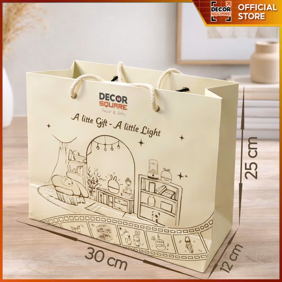 Túi giấy đựng quà valentine, sinh nhật, ngày kỉ niệm họa tiết dễ thương của Decor Square