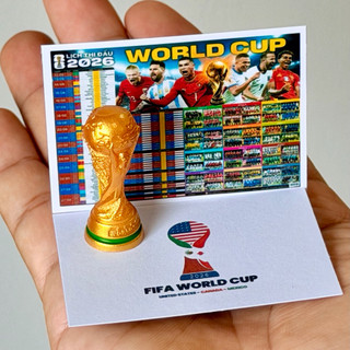 Mô hình tí hon l lịch wordcup 2026 và cúp vàng tí hon