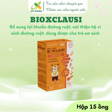 Men Vi Sinh Bioxclausi Hộp 15 ống- Bổ Sung Bào Tử Lợi Khuẩn & Kẽm, Hỗ Trợ Giảm Rối Loạn Tiêu Hóa