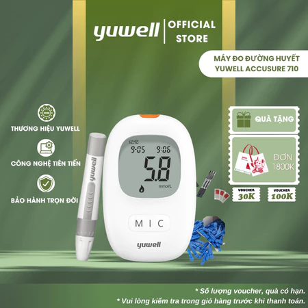 Máy Đo Đường Huyết Điện Tử Yuwell 710 - Theo Dõi Chỉ Số Đường Huyết Tại Nhà