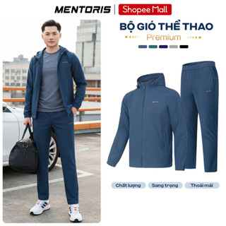 Bộ Đồ Nam MENTORIS Vải Gió Cao Cấp, Form Thể Thao Gọn Gàng, Thiết Kế 2 Lớp, Mũ Tháo Rời MBG01