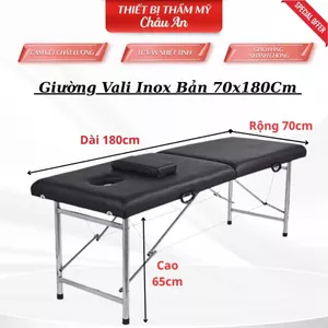 Giường Vali Gấp Gọn, Giường Vali Inox Bản Cao Cấp Rộng 70cm dài 180cm, Chịu Lực Tốt Dùng Đa Chức Năng