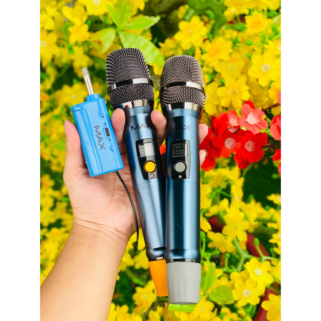 Micro hát hay bắt giọng tốt MTMAX Max 56 , hút âm chống hú hiệu quả, Pin sạc sử dụng lâu