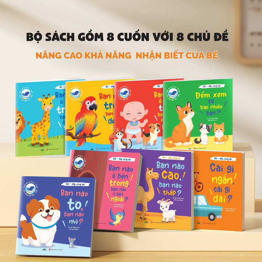 Sách - Combo 8 Cuốn Hỏi - Đáp Cùng Bé, Ehon Song Ngữ Anh - Việt - Dành Cho Bé Từ 0 -3 Tuổi