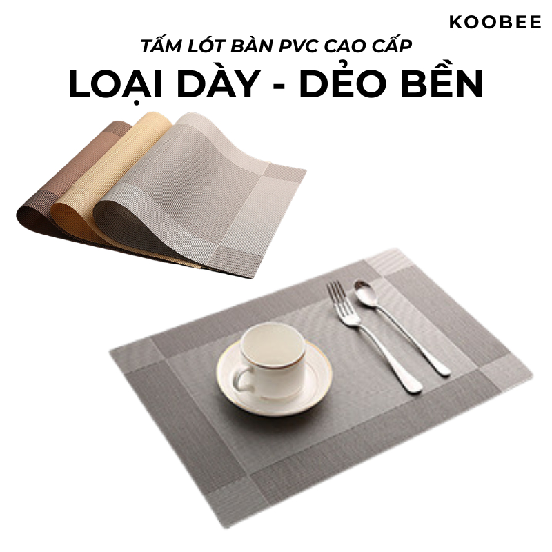 [Loại 1] Tấm Lót Bàn Ăn Placemat PVC Phong Cách Châu Âu Cách Nhiệt Chống Thấm Chống Trơn Trượt Cao Cấp | 087