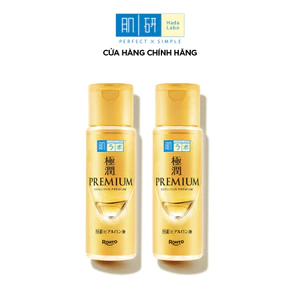 Combo 2 Nước dưỡng ẩm cao cấp, dưỡng da căng mượt Hada Labo Gokujyun Premium Hydrating Lotion 170ml