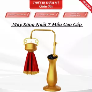 Máy Xông Ngải Cứu Đèn 7 Màu Hình Cao Cấp Có Bánh Xe T.R.Ị Liệu Giúp Đả Thông Kinh Lạc Lưu Thông Khí Huyết...