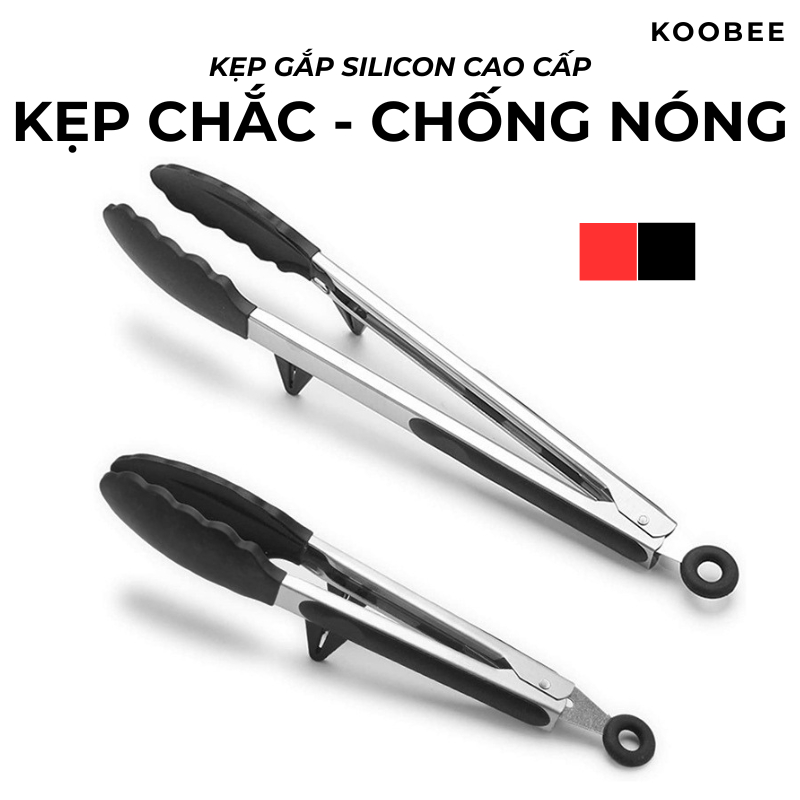 Kẹp Gắp Thức Ăn Silicon Chịu Nhiệt KooBee – An Toàn, Tiện Dụng, Không Trầy Nồi Chảo – NB64