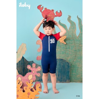 [TẶNG TÚI] Đồ bơi bé trai ILABY HCM đồ bơi liền thân sporty năng động chất thun lạnh cao cấp size 10-38kg [3136]