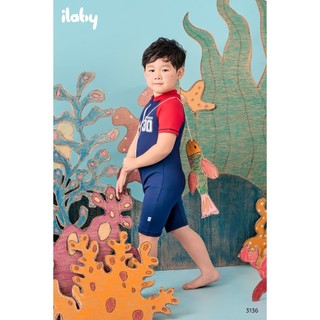 [TẶNG TÚI] Đồ bơi bé trai ILABY HCM đồ bơi liền thân sporty năng động chất thun lạnh cao cấp size 10-38kg [3136]
