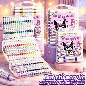 Bộ bút acrylic màu nước 12/24/36/48/60 màu - Nhiều kích cỡ, phù hợp với nhiều chất liệu khác nhau