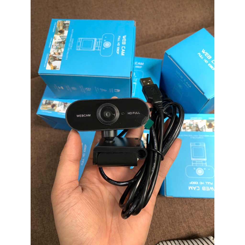 Webcam Máy Tính Full HD 1080p Có Micro, Camera Cho Laptop PC Dùng Trong Học Online, Livestream