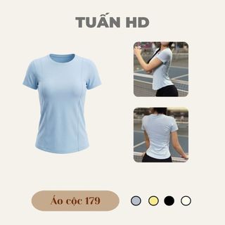 Áo cộc tay nữ, model DWY115179.1.049 Tuấn HD Phối Lưới Thoáng Mát, Tập Gym, Yoga, Đạp Xe, Thể Thao