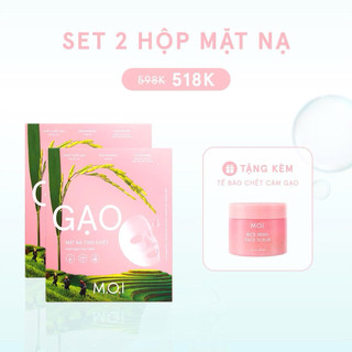 Set 2 Hộp Mặt Nạ Gạo Tinh Khiết Sáng Da - Hydrogel Rice Mask (6 Miếng - 32g)