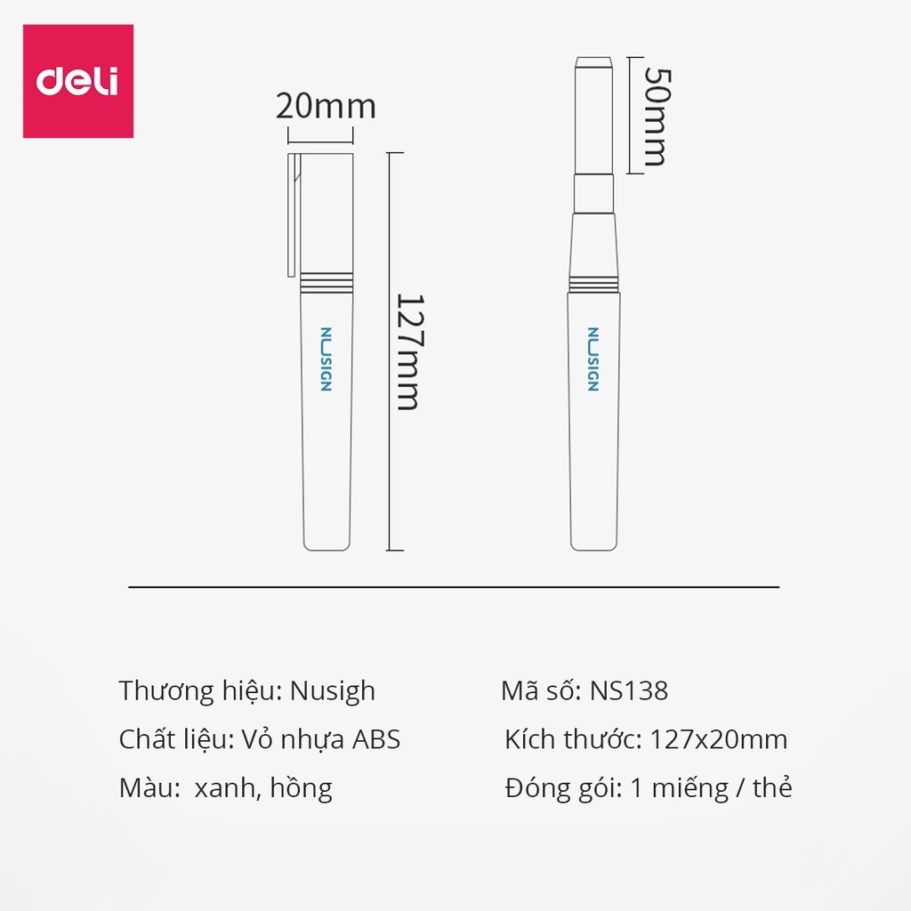 Hồ Keo Khô Deli Dạng Bút – An Toàn Trẻ Em, Không Độc Hại, Không Formaldehyde – Keo Trong, Dính Tốt – Màu Gradient Đẹp