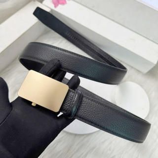 Thắt lưng nam công sở khoá gạt tự động mặt kính bóng sang trọng bản dây 3,5cm