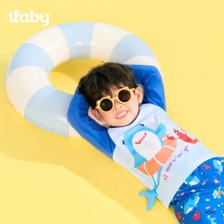 [TẶNG TÚI] Đồ bơi bé trai ILABY HCM dài tay chống nắng họa tiết dễ thương, chất thun lạnh co giãn size 10-43kg [4041]
