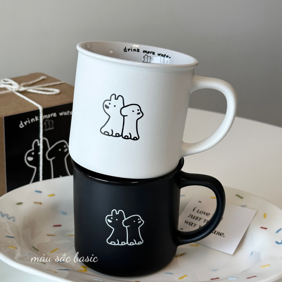 Cốc Sứ Có Quai , Ly Sứ Làm Quà Tặng, Decor, Uống Trà, Cafe Siêu Xinh CSU052