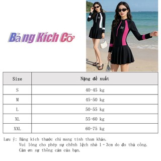 VáY BơI LiềN ThâN Nữ MẫU MớI Tay DàI NgắN Polyester KhóA KéO PhốI MàU đồ BơI