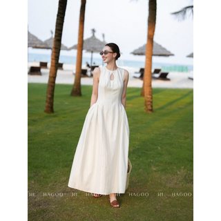 Váy tơ nữ dáng dài bổ can phồng hông HAGOO thiết kế tôn dáng phù hợp đi chơi đi du lịch  [V9073]