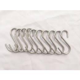 Combo 20 móc chữ S treo đồ, thép không gỉ dày 3mm-4mm