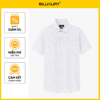 [T7_SALE 20%_HT] Áo Sơ Mi Nam Ngắn Tay Thiết Kế 1SMCH620TRK Biluxury Form SLIMFIT Kháng Khuẩn Bền Màu