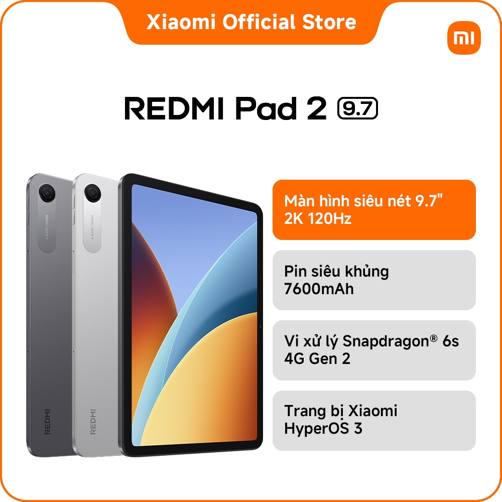 Xiaomi REDMI Pad 2 9.7 (4+64GB| 4+128GB) | Màn hình 9.7" siêu nét | Pin khủng 7600 mAh | BigBuy360 - bigbuy360.vn