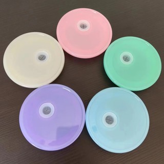 Nắp Nhựa Nhiều Màu Cho Cốc Thuỷ Tinh, Nắp Thay Thế Cốc Thuỷ Tinh 16Oz, Nắp Có Lỗ Ống Hút Tái Sử Dụng